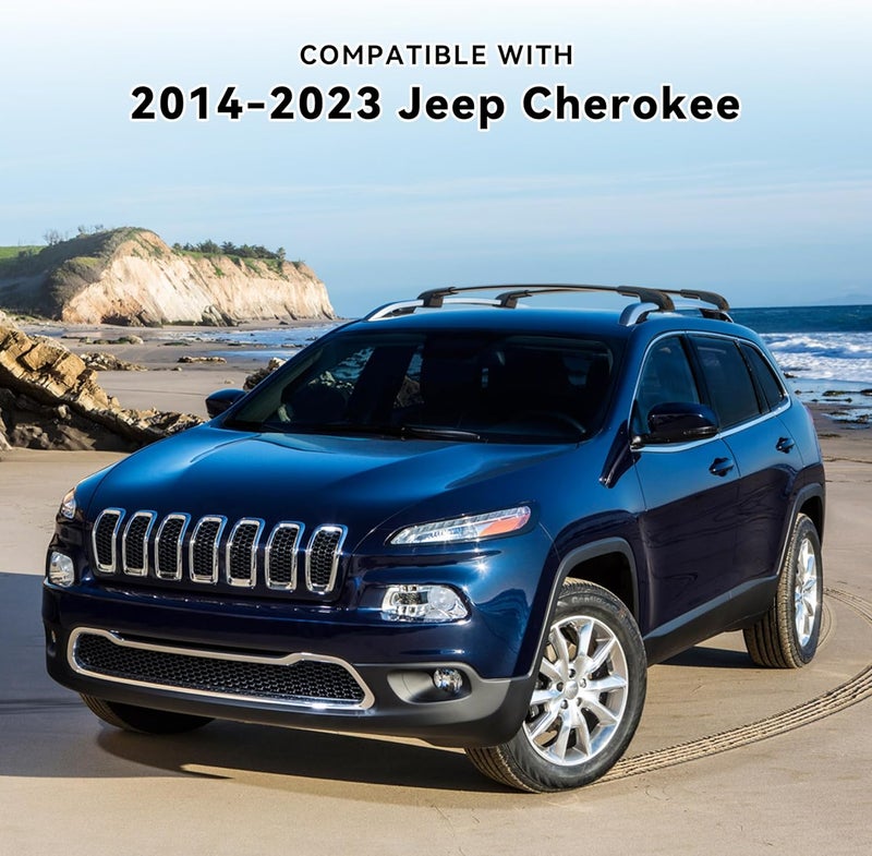 FLYCLE 300Lbs Lockable Roof Rack Crossbars Compatible with Jeep Cherokee 2014-2023, Heavy Duty Aluminum Cross Bar Fit Luggage Luggage Kayaks Bicycles Snowboard - Image 4